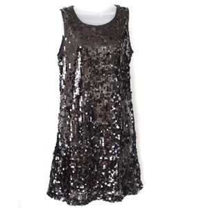 NWT Black Sequined Sleeveless Dress Large